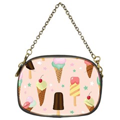 Cute-pink-ice-cream-and-candy-seamless-pattern-vector Chain Purse (one Side) by nate14shop