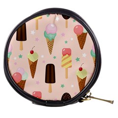 Cute-pink-ice-cream-and-candy-seamless-pattern-vector Mini Makeup Bag