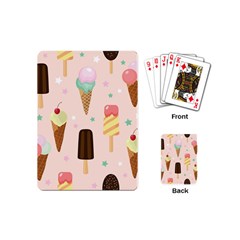 Cute-pink-ice-cream-and-candy-seamless-pattern-vector Playing Cards Single Design (mini)