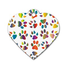 Colorful Dog Tag Heart (one Side) by nate14shop