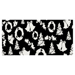 Backdrop-black-white,christmas Banner And Sign 6  X 3  by nate14shop