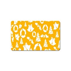 Backdrop-yellow-white Magnet (name Card) by nate14shop