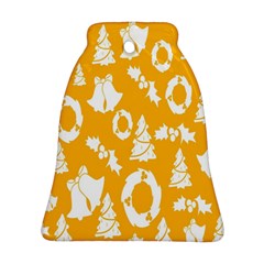 Backdrop-yellow-white Bell Ornament (Two Sides)