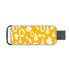 Backdrop-yellow-white Portable Usb Flash (two Sides)