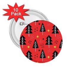 Christmas Tree,snow Star 2.25  Buttons (10 pack) 