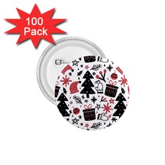 Christmas Tree-background-jawelry Bel,gift 1.75  Buttons (100 pack) 