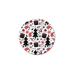 Christmas Tree-background-jawelry Bel,gift Golf Ball Marker (4 pack)