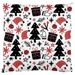 Christmas Tree-background-jawelry Bel,gift Large Flano Cushion Case (one Side) by nate14shop