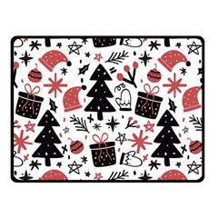 Christmas Tree-background-jawelry Bel,gift Double Sided Fleece Blanket (small)  by nate14shop