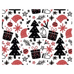Christmas Tree-background-jawelry Bel,gift Double Sided Flano Blanket (medium)  by nate14shop