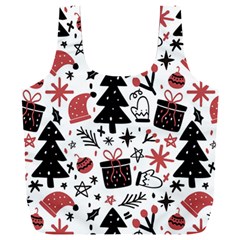 Christmas Tree-background-jawelry Bel,gift Full Print Recycle Bag (xxl) by nate14shop