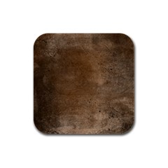 Background-wood Pattern Dark Rubber Square Coaster (4 Pack)