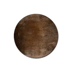 Background-wood Pattern Dark Rubber Round Coaster (4 Pack) by nate14shop