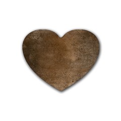 Background-wood Pattern Dark Rubber Heart Coaster (4 Pack) by nate14shop