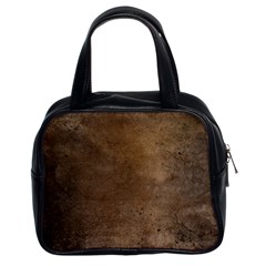 Background-wood Pattern Dark Classic Handbag (two Sides)