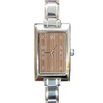 Background-wood Pattern Rectangle Italian Charm Watch Front