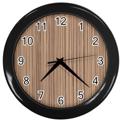 Background-wood Pattern Wall Clock (black) by nate14shop