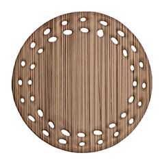Background-wood Pattern Round Filigree Ornament (two Sides) by nate14shop