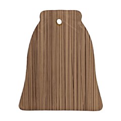 Background-wood Pattern Bell Ornament (two Sides) by nate14shop