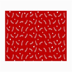 Christmas Pattern,love Red Small Glasses Cloth (2 Sides) by nate14shop