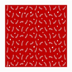 Christmas Pattern,love Red Medium Glasses Cloth (2 Sides) by nate14shop