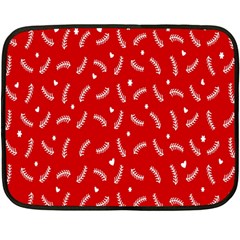 Christmas Pattern,love Red Double Sided Fleece Blanket (mini)  by nate14shop