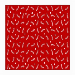 Christmas Pattern,love Red Medium Glasses Cloth by nate14shop
