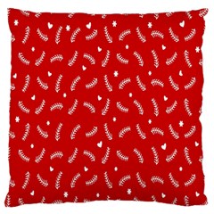 Christmas Pattern,love Red Large Cushion Case (two Sides) by nate14shop