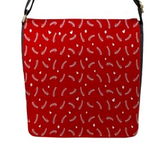 Christmas Pattern,love Red Flap Closure Messenger Bag (l) by nate14shop