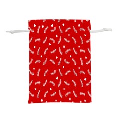 Christmas Pattern,love Red Lightweight Drawstring Pouch (m) by nate14shop