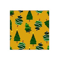 Christmas Tree,yellow Satin Bandana Scarf 22  X 22  by nate14shop