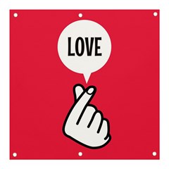 Finger Heart Love Banner And Sign 3  X 3 