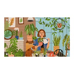 Crazy Plant Lady At Greenhouse  Banner And Sign 5  X 3  by NiOng