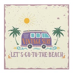 Summer Surf Mini Van Palm Trees Banner And Sign 4  X 4 