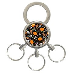 Halloween Pattern 3 3-ring Key Chain by designsbymallika