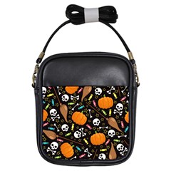 Halloween Pattern 3 Girls Sling Bag by designsbymallika