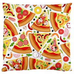 Pizza Love Standard Flano Cushion Case (two Sides) by designsbymallika