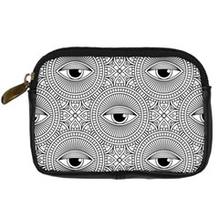 Eye Pattern Digital Camera Leather Case by designsbymallika