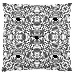Eye Pattern Large Cushion Case (one Side) by designsbymallika