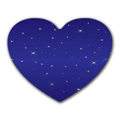 Gold-blue Heart Mousepads