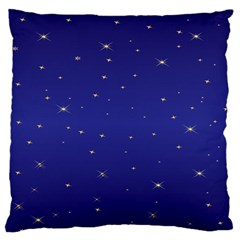 Gold-blue Large Flano Cushion Case (One Side)