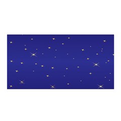 Gold-blue Satin Wrap 35  x 70 