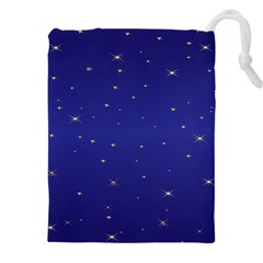 Gold-blue Drawstring Pouch (4xl) by nate14shop