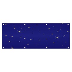 Gold-blue Banner and Sign 8  x 3 