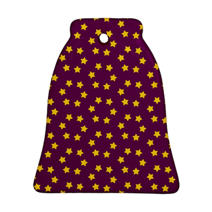 Stars,yellow Purple Bell Ornament (Two Sides)