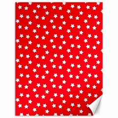 Stars-white Red Canvas 12  X 16  by nate14shop