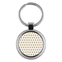 Gold Stars Key Chain (round)