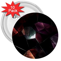 Crystals background designluxury 3  Buttons (10 pack) 