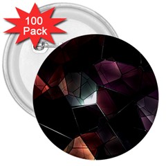 Crystals background designluxury 3  Buttons (100 pack) 