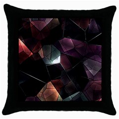 Crystals background designluxury Throw Pillow Case (Black)